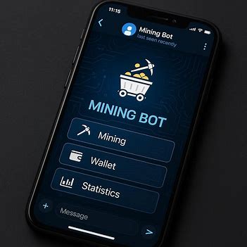 AI-generated Telegram crypto mining bot mockup