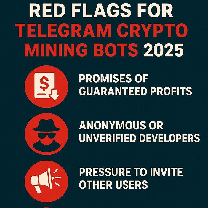 AI-generated infographic on avoiding scams in Telegram crypto mining bots 2025